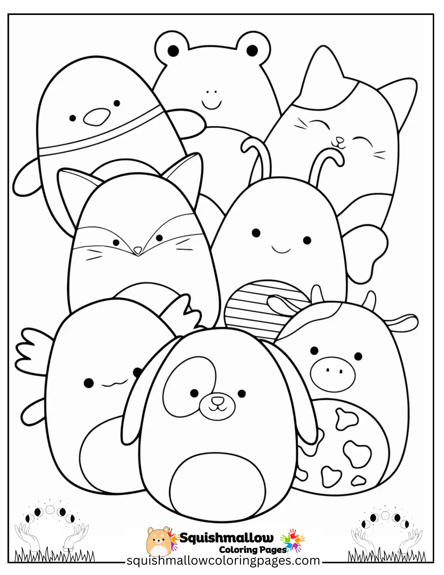 8 Squishmallows Coloring Pages