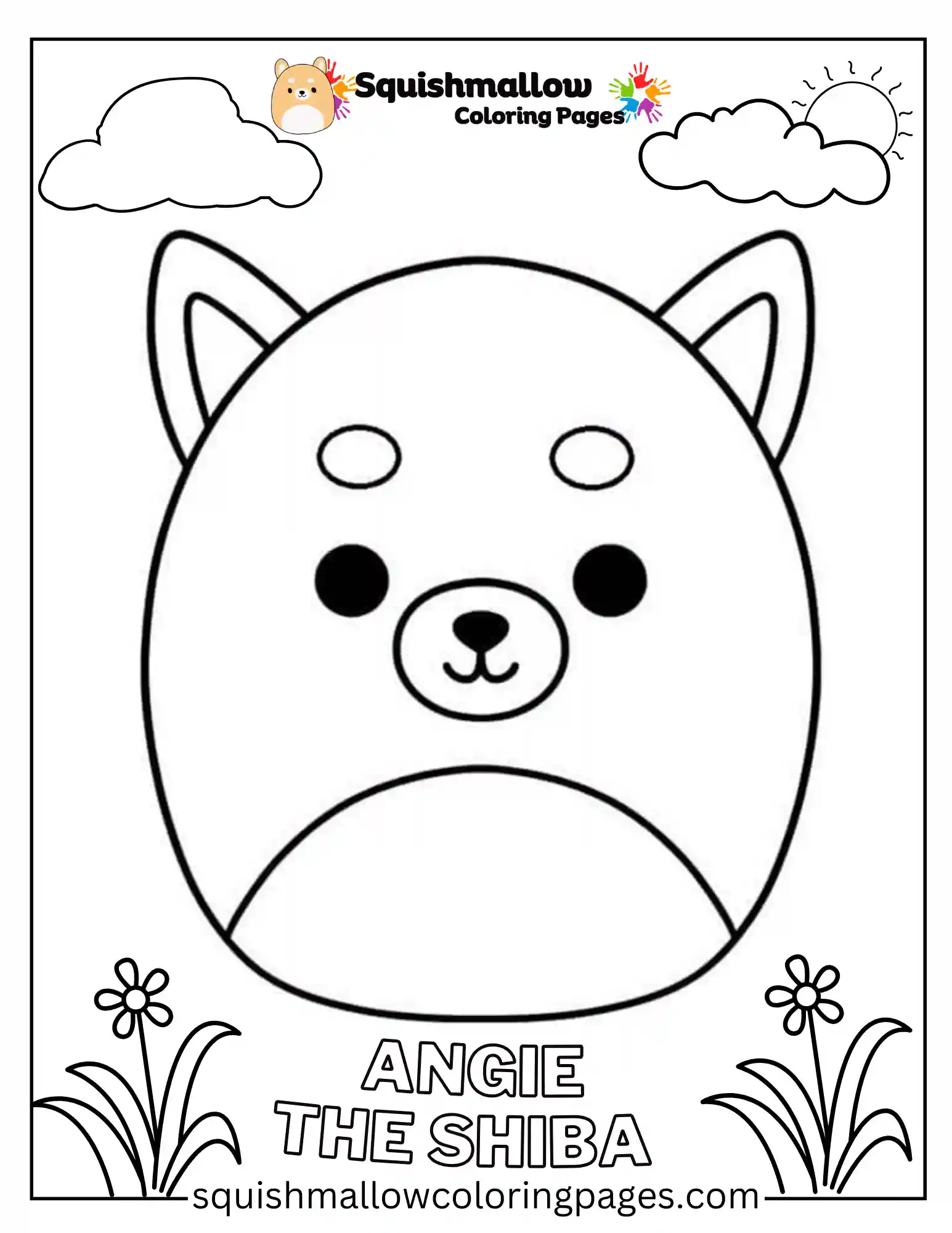 Angie The Shiba Squishmallow Coloring Pages