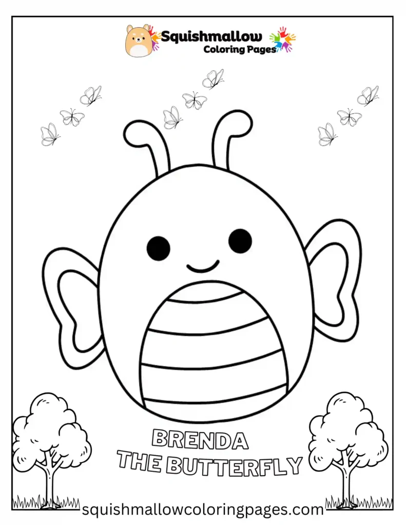 Brenda The Butterfly 2 Squishmallow Coloring Pages