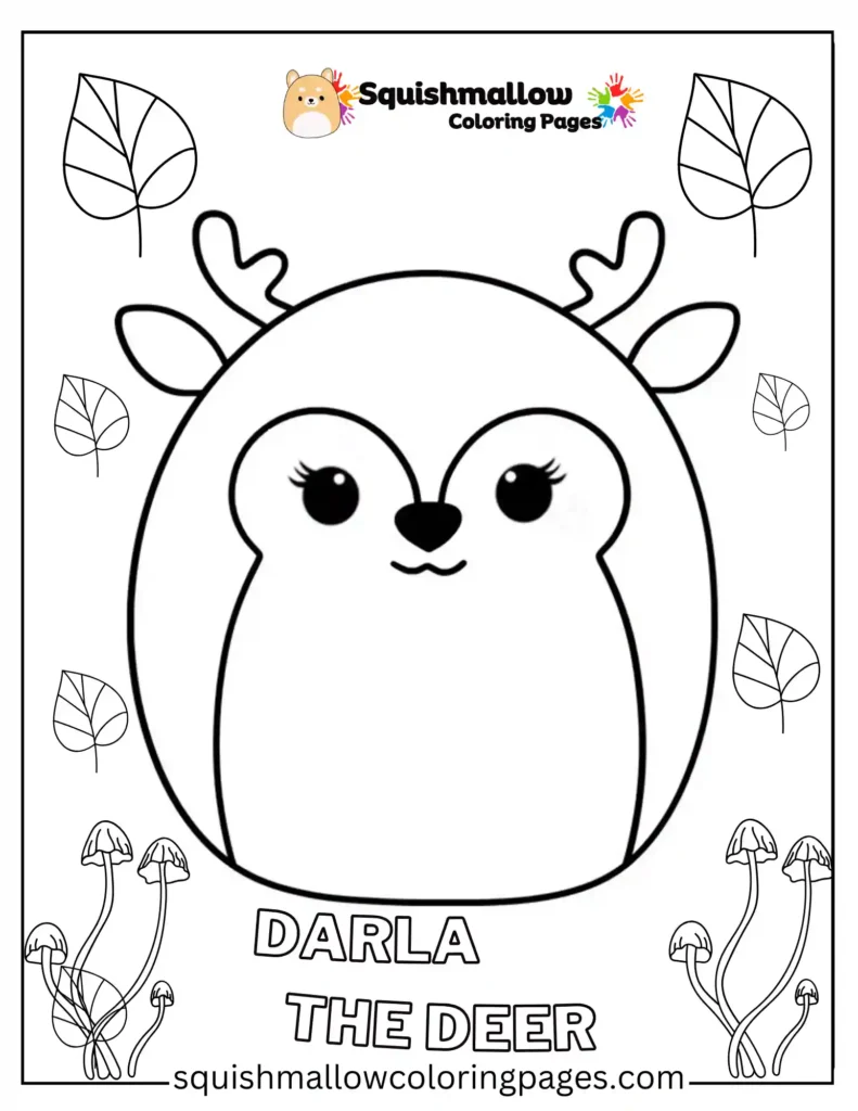 Darla The Deer Squishmallow Coloring Pages