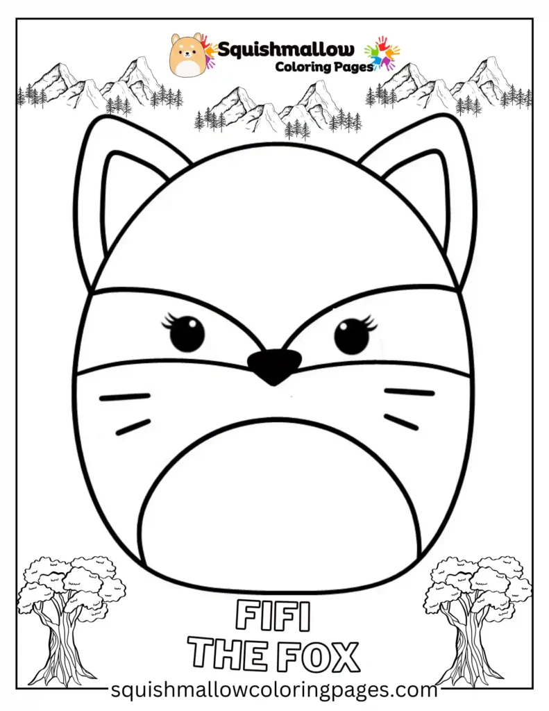 Fifi The Fox Squishmallows Coloring Pages