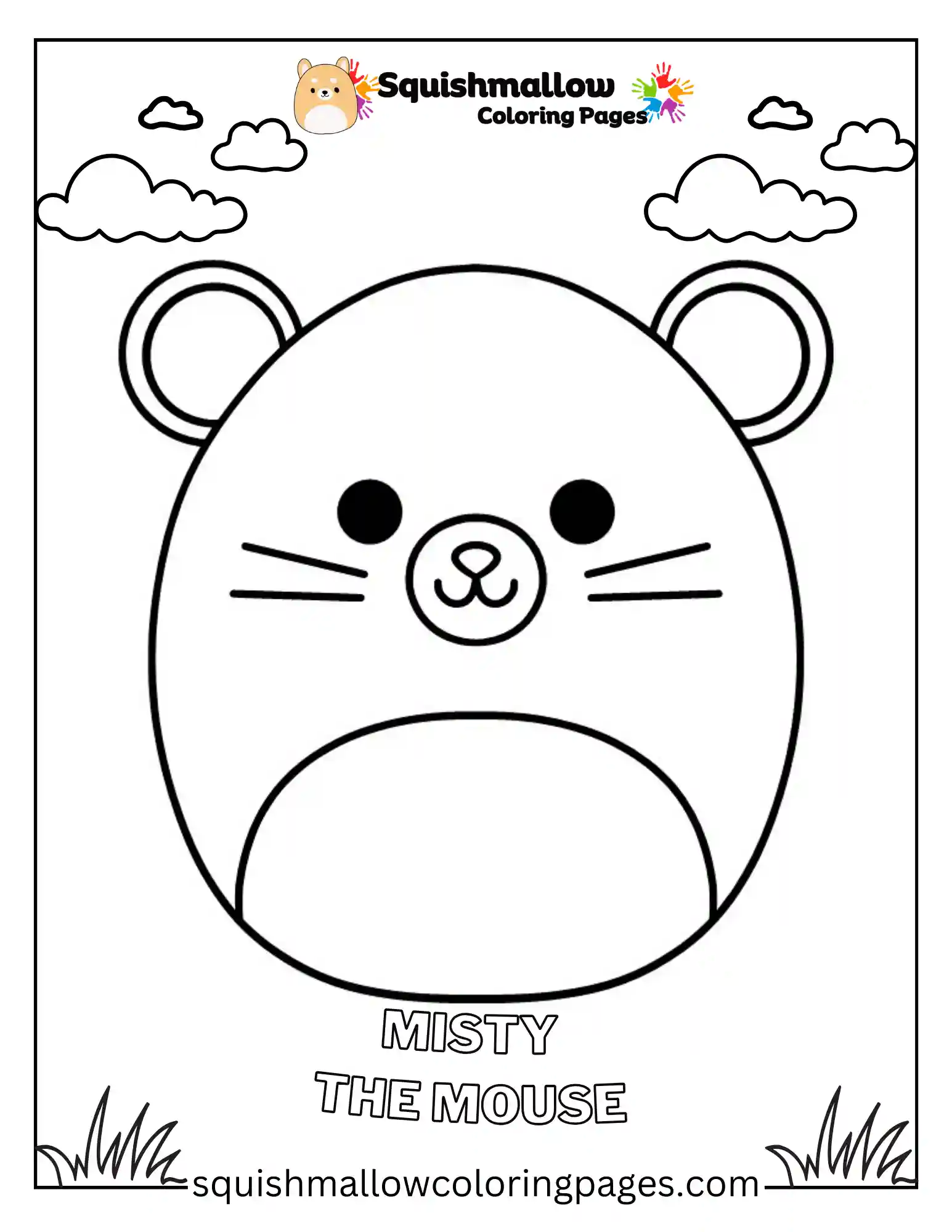 Misty The Mouse Squishmallow Coloring Pages