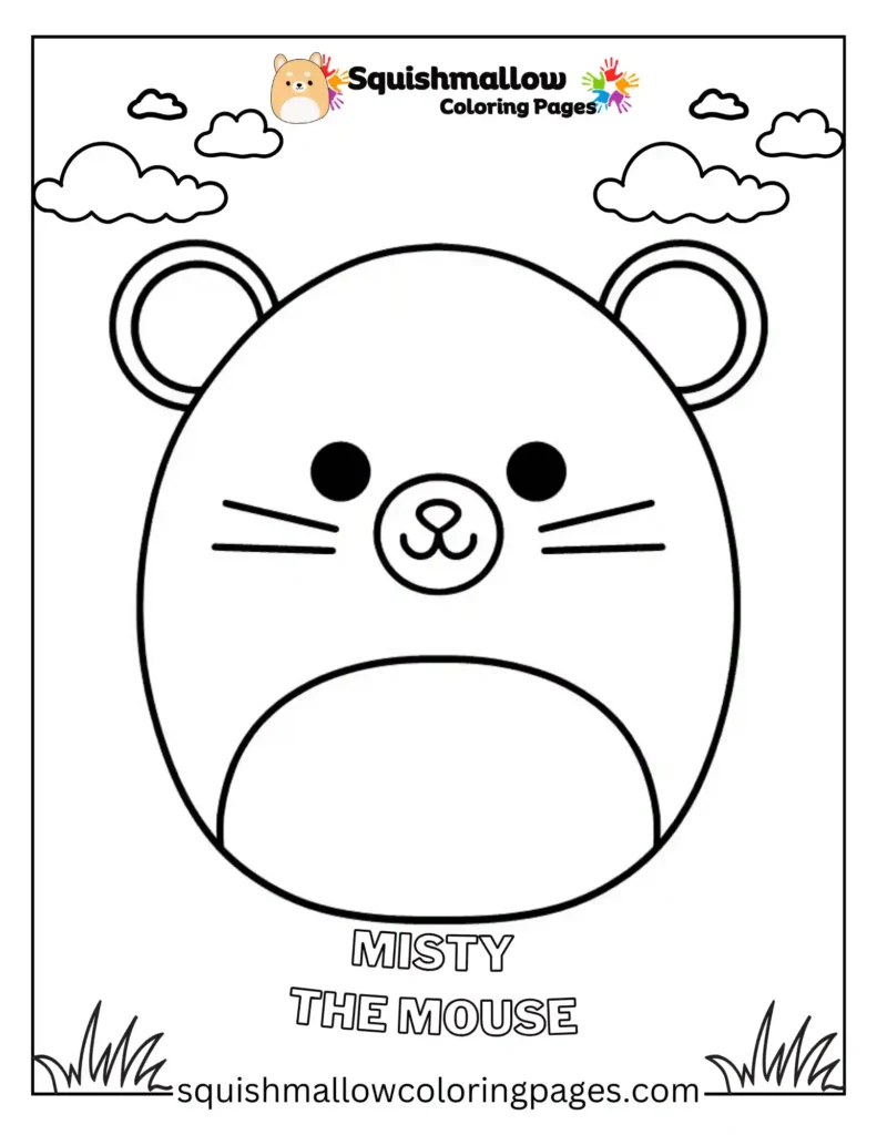 Misty The Mouse Squishmallow Coloring Page