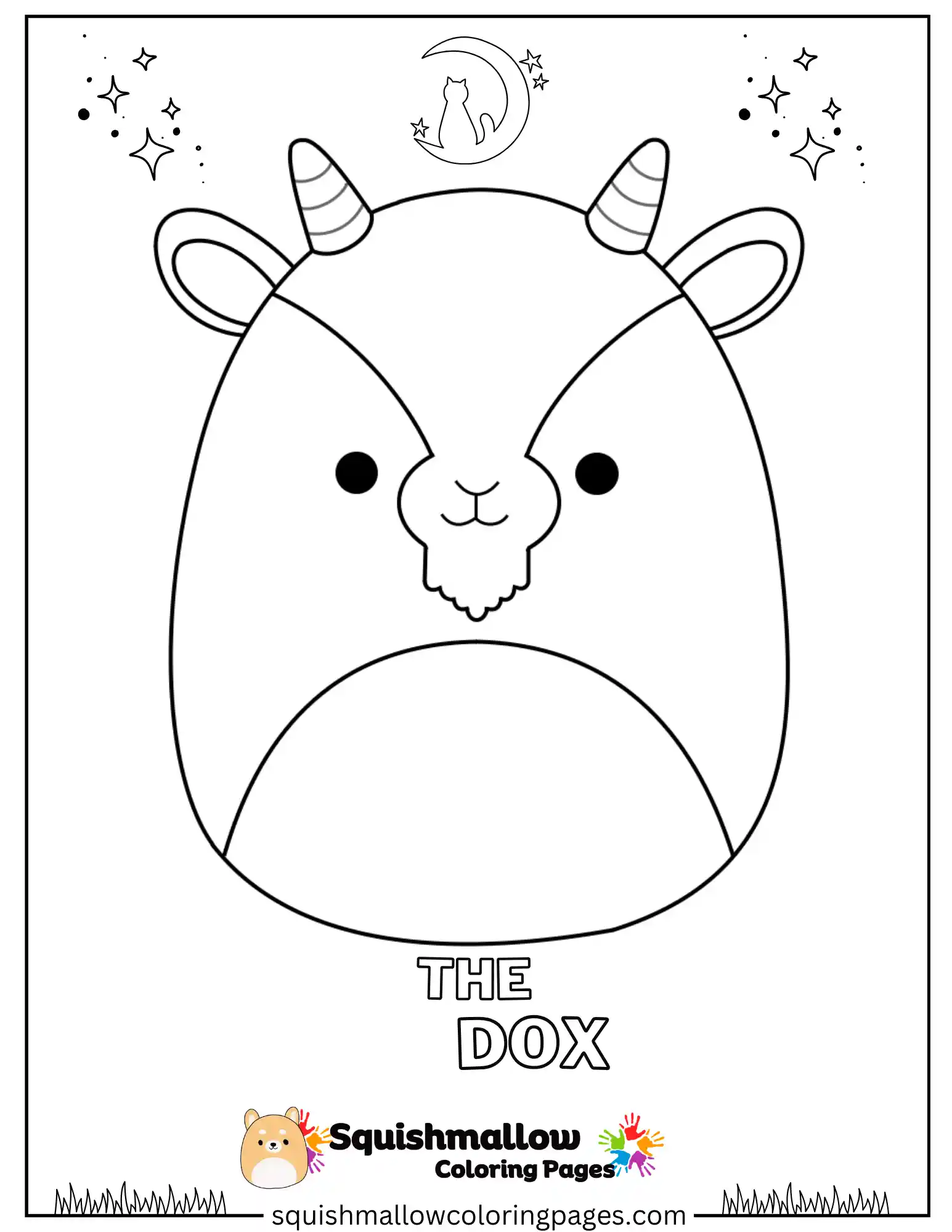 The Dox Squishmallow Coloring Page
