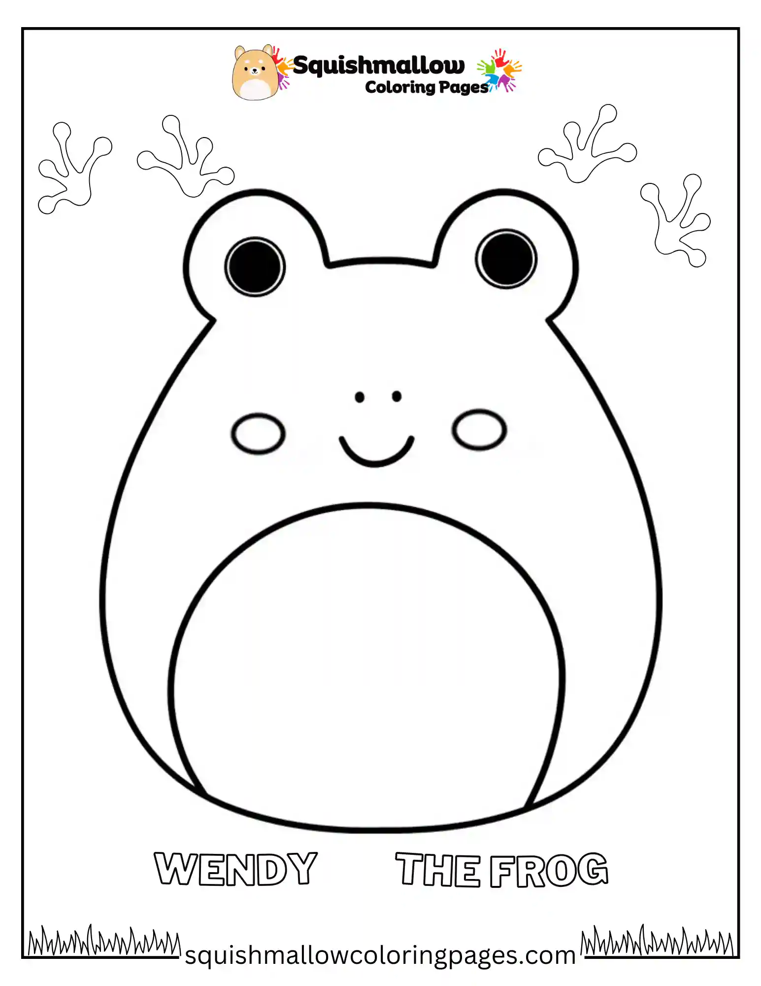 Wendy The Frog 2 Squishmallow Coloring Pages