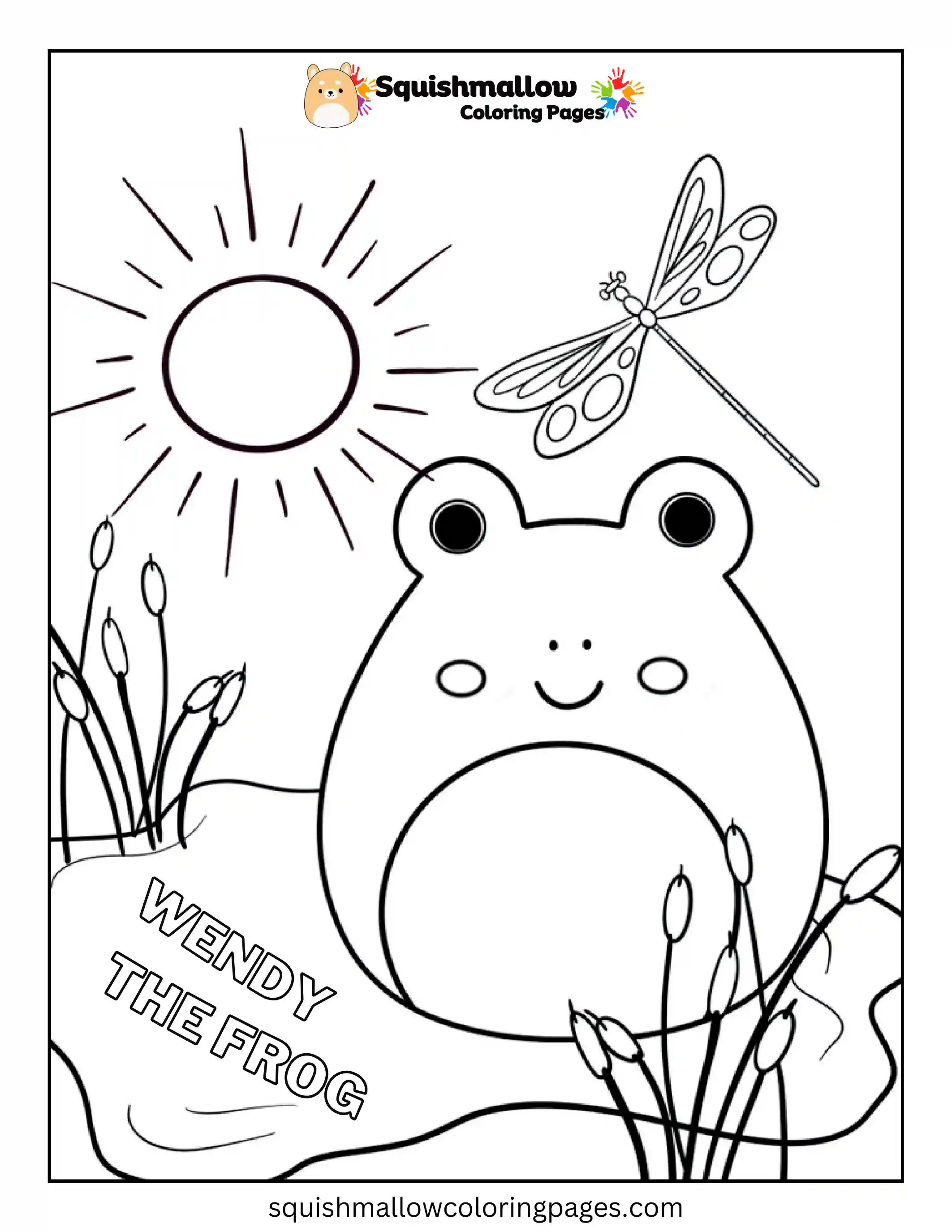 Wendy The Frog Squishmallow Coloring Pages