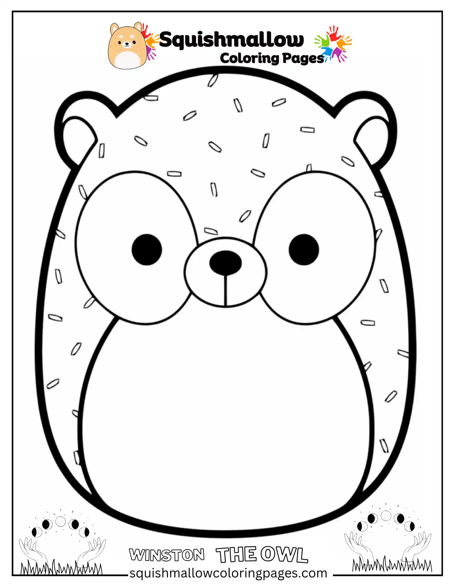 Winston The Owl Squishmallow Coloring Pages