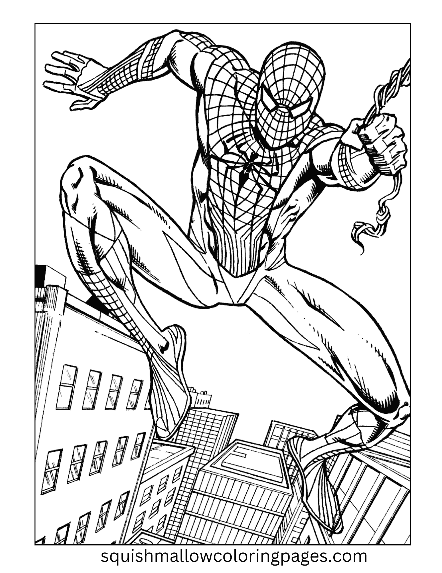 Flying Spiderman spiderman coloring pages free