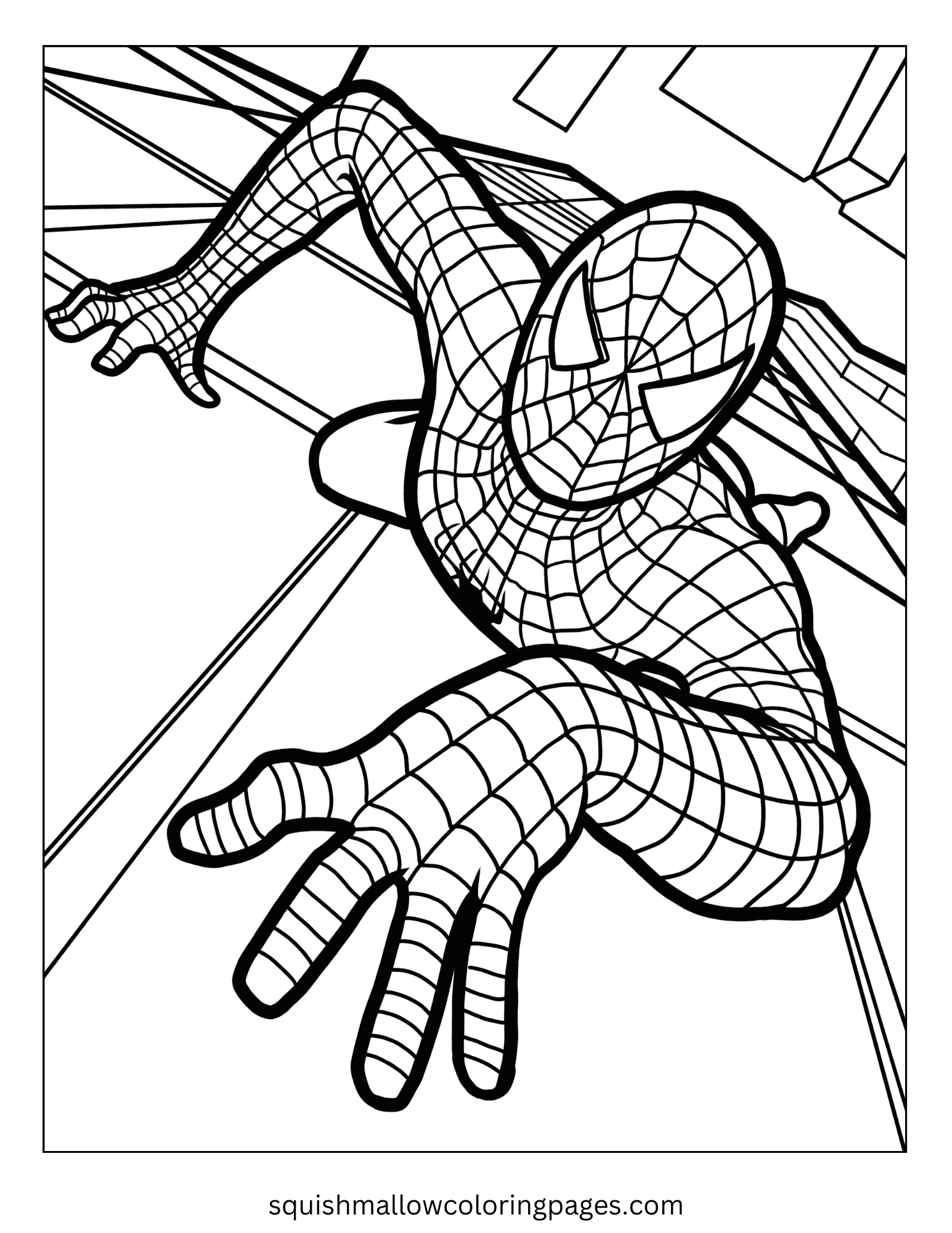 Climbing Spider Man Spiderman coloring pages