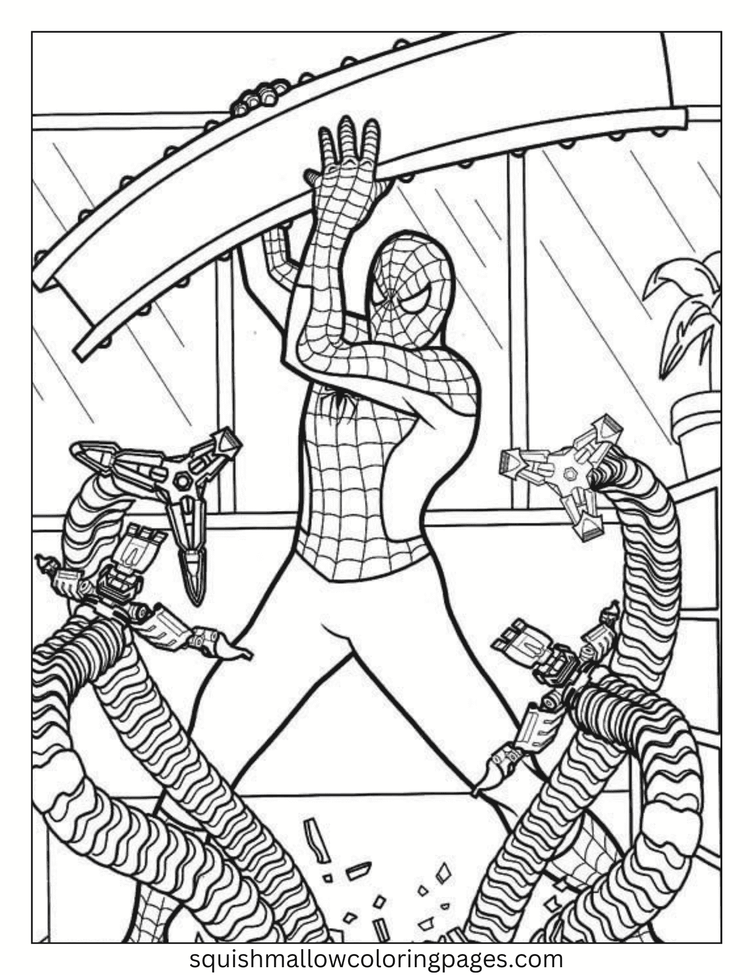 Doctor Octopus And Spiderman Coloring Pages