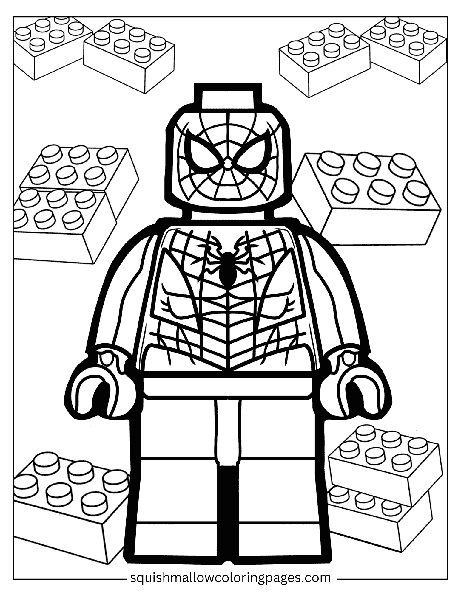 Lego Spiderman Coloring Pages