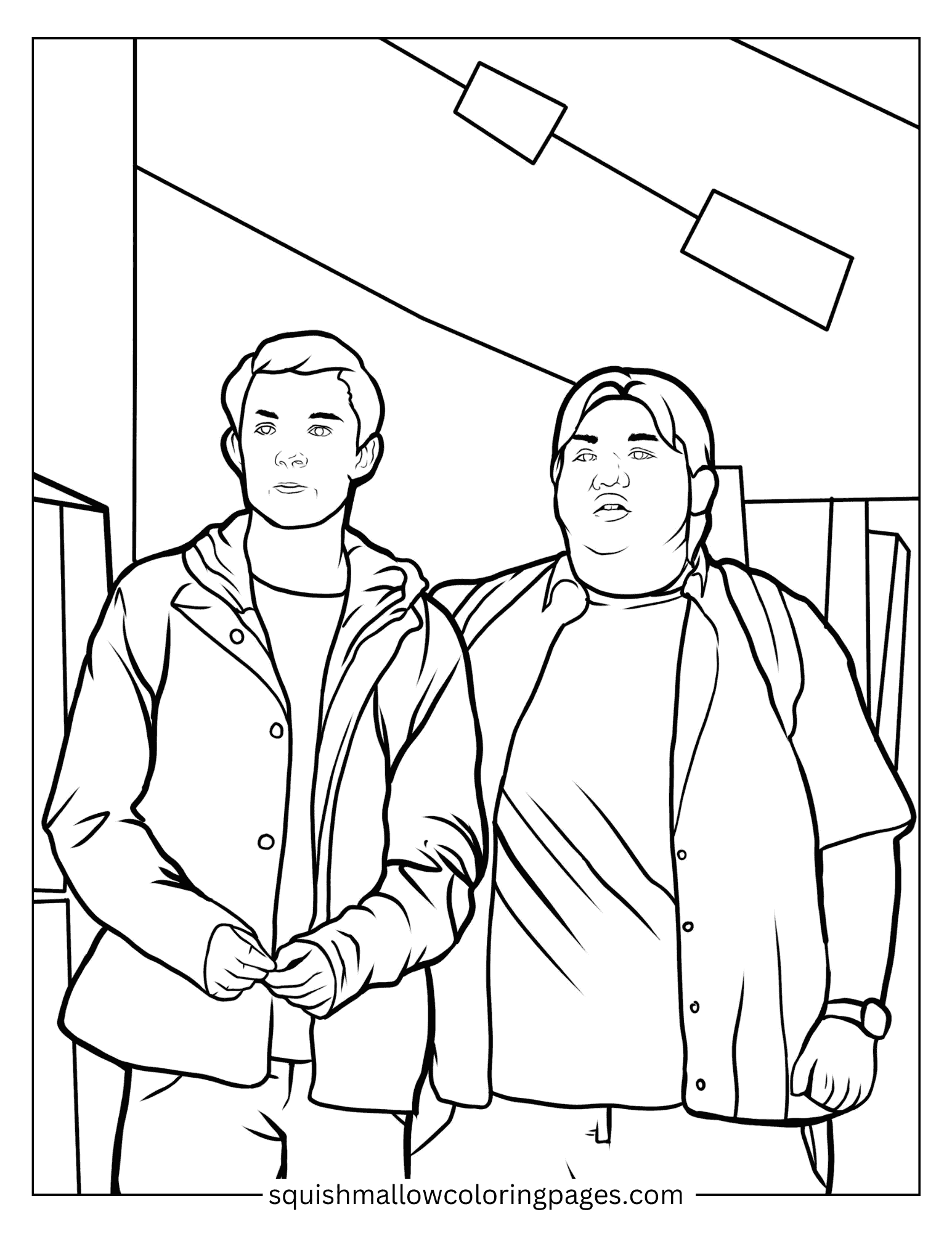 Ned Leeds And Peter Parker Spiderman coloring pages