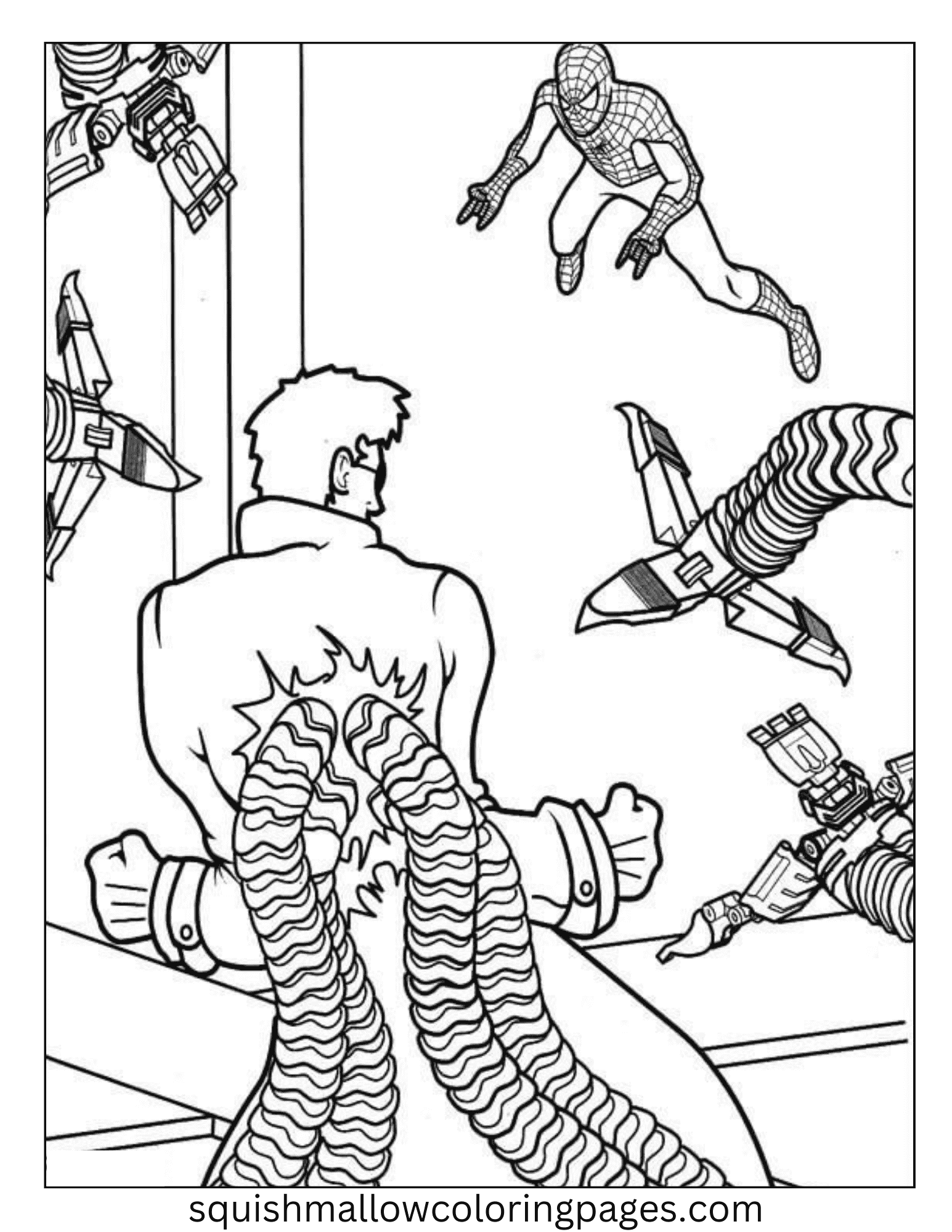 Doctor Octopus Spiderman coloring pages