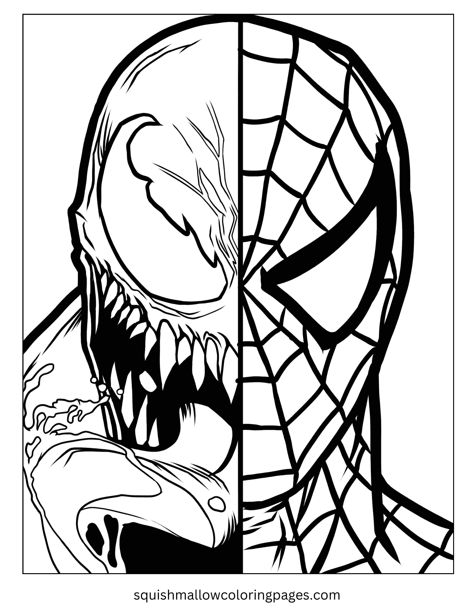 Venom And Spider man coloring pages