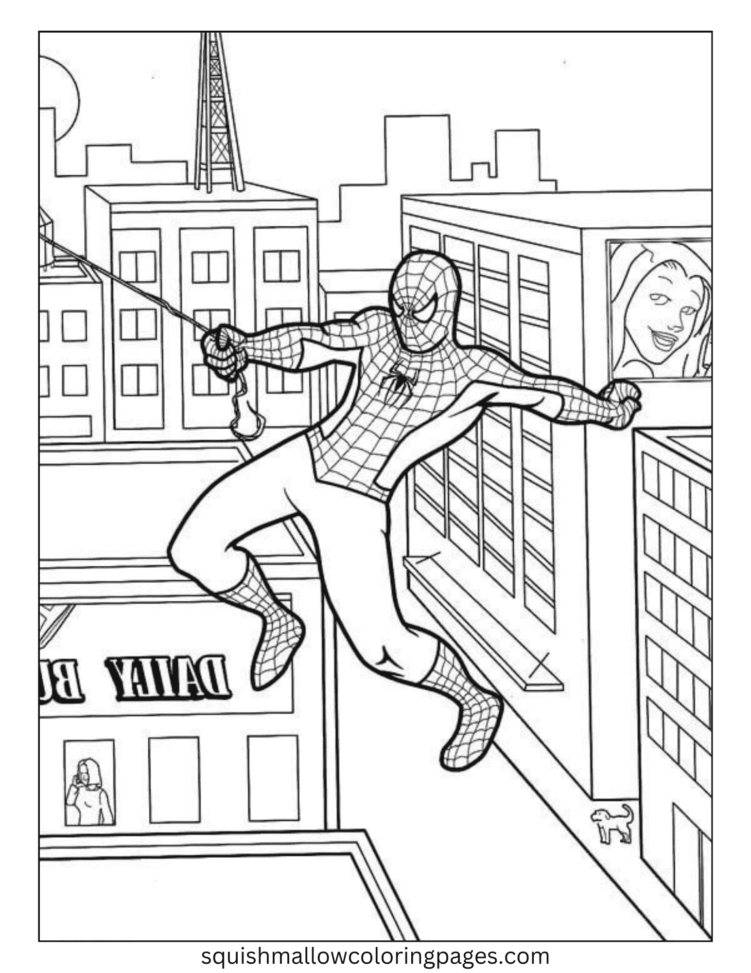 cool spiderman coloring pages